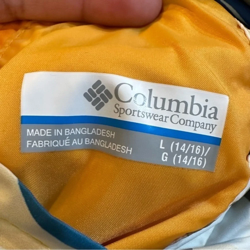 Columbia Pixel Grabber Youth‎ Size Large Girls Reversible Hooded Jacket Colorful